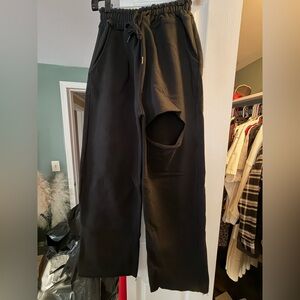 storets Black Joggers with Cut-Out Detail